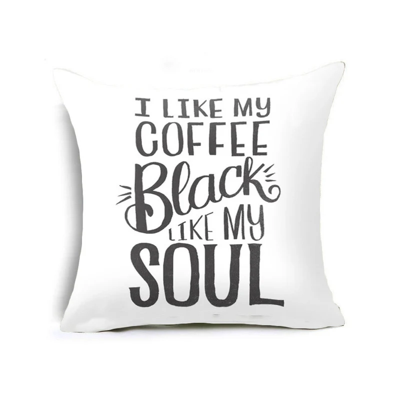 BLRISUP Polyester Peachskin Black Funny Words Pillowcase For Home Chair Waist Throw Pillow Case 45x45cm Square Cover | Дом и сад