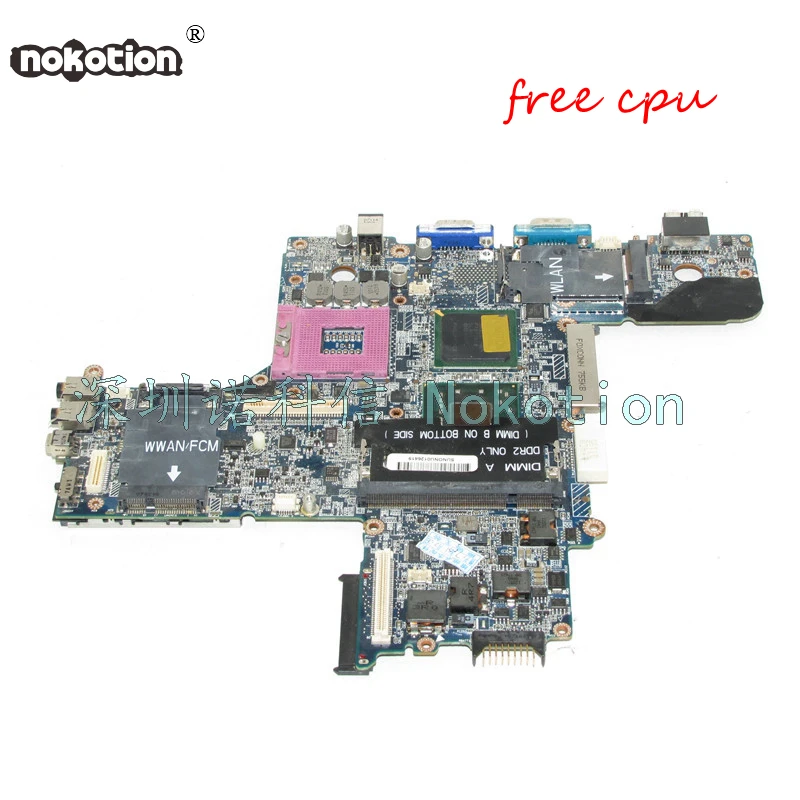 

NOKOTION LA-3301P 0DT781 DT781, материнская плата для ноутбука Dell Latitude D630, материнская плата GM965 UMA DDR2, Бесплатный ЦП