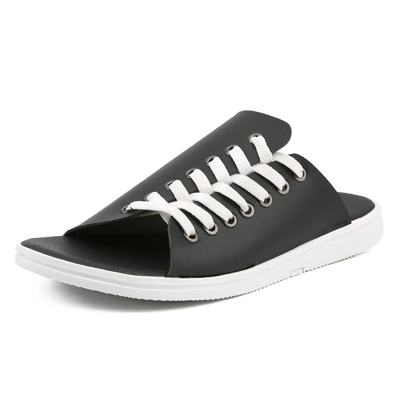 Classic Men Soft Sandals Comfortable Summer Shoes Leather Big Size 1687 | Обувь