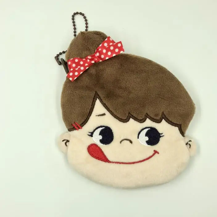 1 шт. милая сумка для монет Kawaii Girl Poko сумка для наушников подвески прекрасный держатель для карт на молнии кошелек мягкие модные плюшевый Кошелек Игрушки