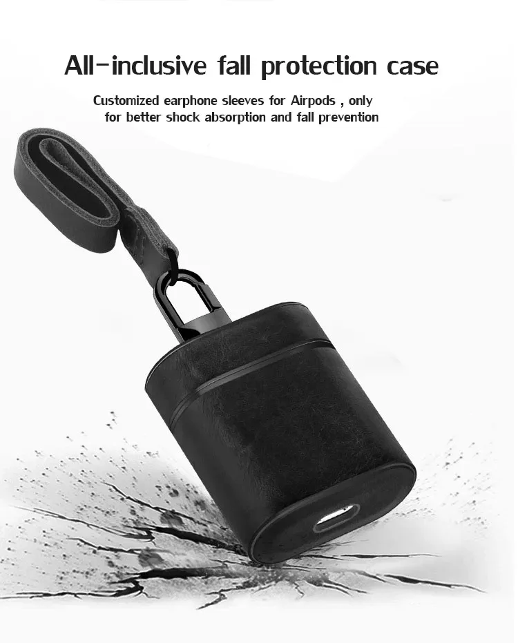 Высокое качество из искусственной кожи чехол для Apple AirPods беспроводной Bluetooth наушники зарядный чехол защитный чехол сумка чехол для Air Pods