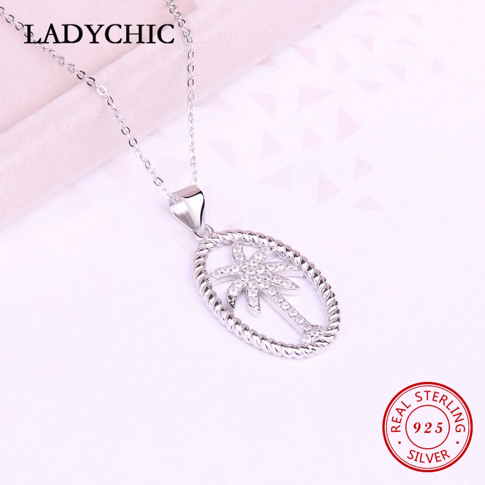 Женское Ожерелье с кулоном LADYCHIC из настоящего твердого стерлингового серебра 925