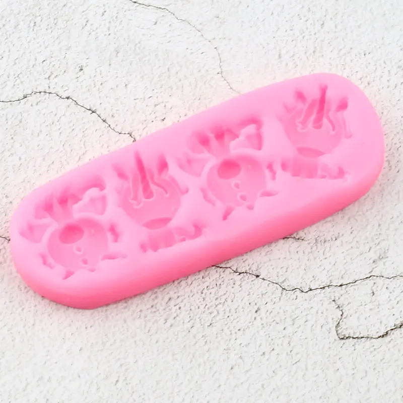 Силиконовые формы в виде дракона единорога форма для кекса топпера помадки