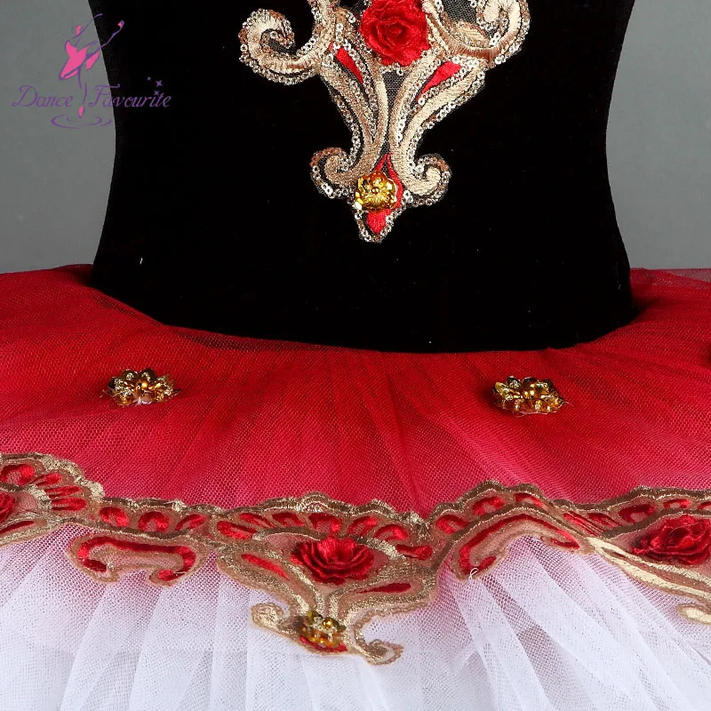 

black stretch velvet bodice ballet costume tutu professional pancake tutu women and girl stage costume tutu
