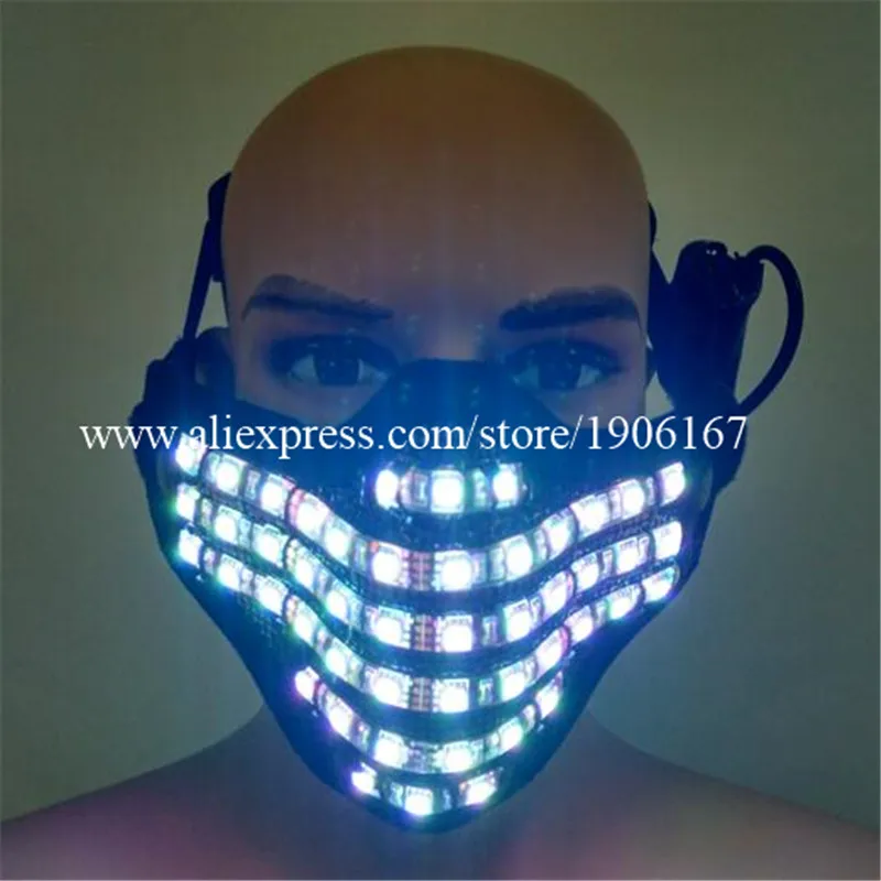 5 шт. красочная светодиодная светящаяся маска светящиеся маски для диджея