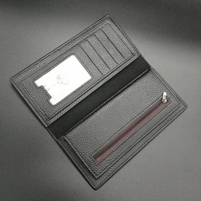 XINGMING модные кожаные мужские длинные кошельки Кошелек для монет мужчин Tri fold