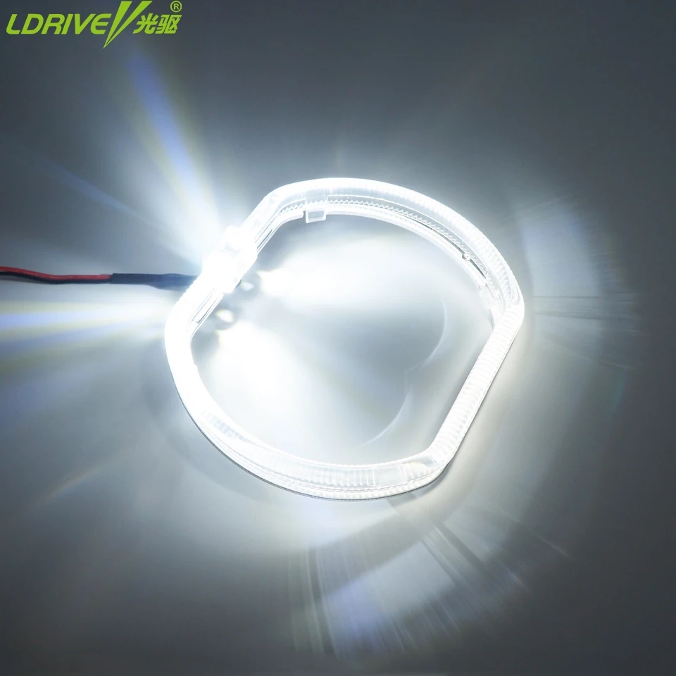 LDRIVE Car Light Guide Angel Eyes 2pc/lot 120MM Ultra Bright LED Headlight ring for BMW Audi Kia Universal | Автомобили и