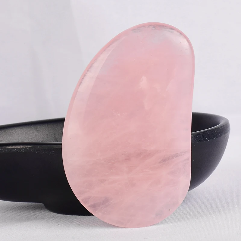 Нефритовый ролик для лица Gua Sha набор инструментов натуральный розовый кварц