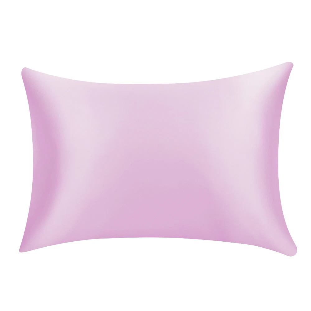 pink 1 шт квадратные подушки мягкая Mulberry одноцветная наволочка чистый эмуляции атласа одиночное покрытие стул шелковая наволочка крышка - Цвет: pink