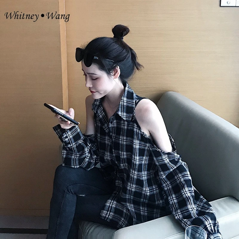 WHITNEY WANG 2019 весенне летняя модная уличная Корейская стильная Сексуальная