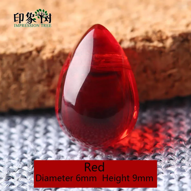 Red 10pcs Стеклянные бусины в форме капли, 10 шт., 9х6 мм, кристаллические бусины ручной работы для ожерелья и серег, фурнитура для самостоятельного изготовления ювелирных украшений, модель 16012 - Цвет: Red 10pcs