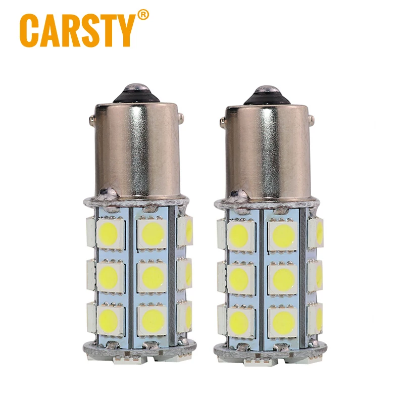 Carsty Горячая Строб Комплект одежды из 2 предметов: 1156 1157 5050 27smd Led Ba15s Bay15d P21w P21/5 Вт