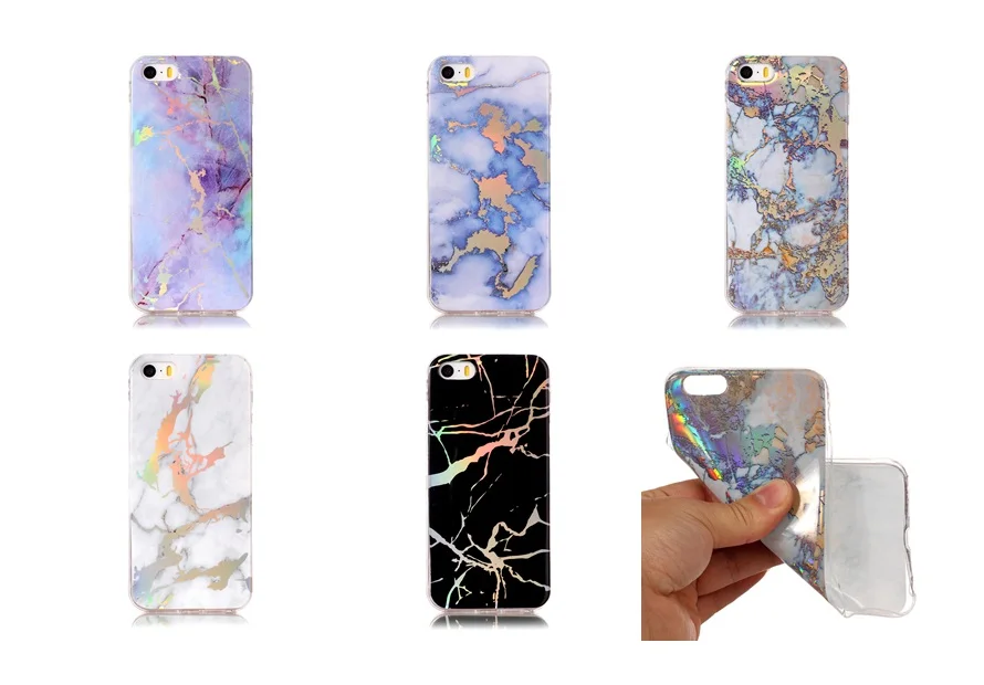 Для iPhone 5 5S SE 6 S 7 8 Plus X XS MAX XR красочный мраморный камень задняя крышка силиконовый
