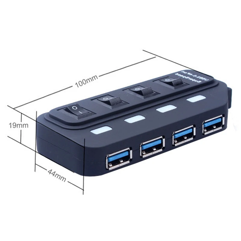 Портативный Micro usb-хаб 3 0 Супер скорость 5 Гбит/с 4 порта Mini USB концентратор с