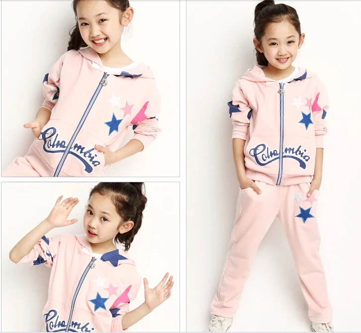 Children's clothing 2014 new girls Spring and Autumn Children models sleeved big virgin sports suit | Мать и ребенок