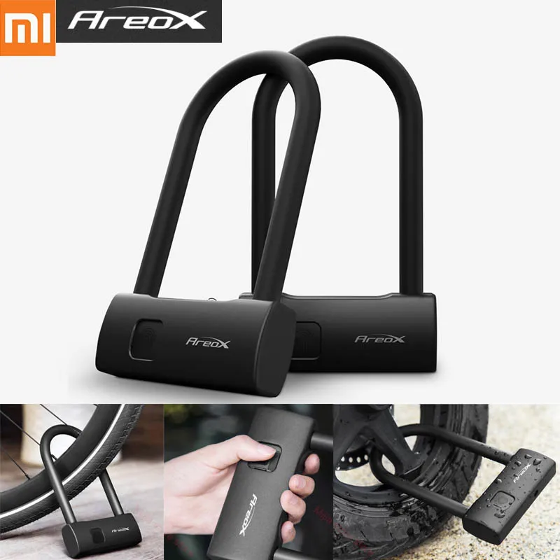 XIAOMI Mijia AreoX Интеллектуальный отпечаток пальца U замок U8 шкафчик раздвижная дверь Автомобиль Мотоцикл велосипед замок окно пароль водонепроницаемый