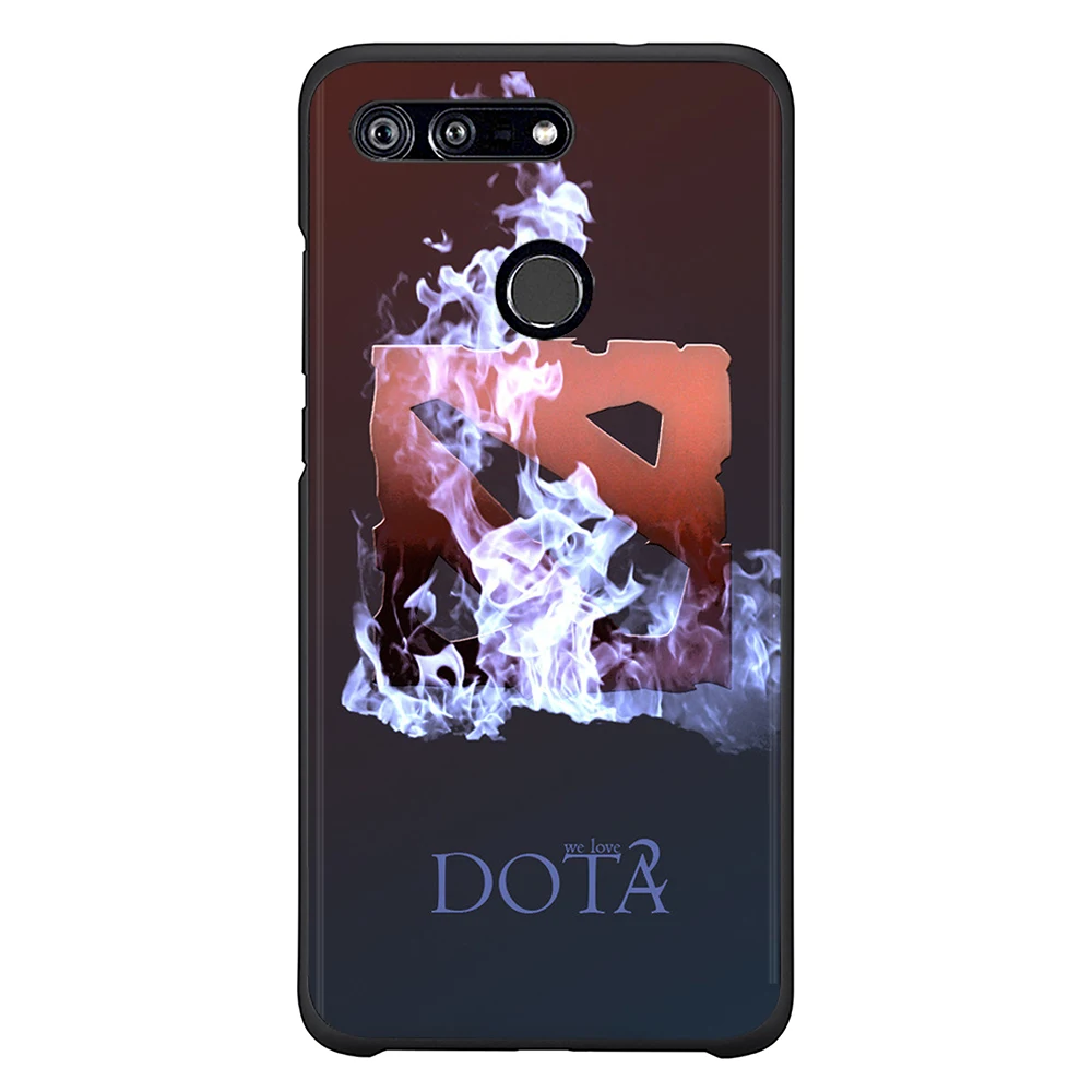 Мягкий ТПУ чехол для телефона Honor 8x Черный силиконовый dota 2 игра 7a pro 9 Lite 10 Nova 3