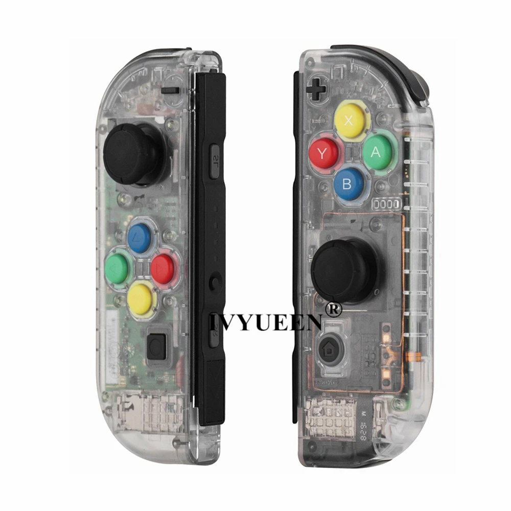 IVYUEEN для Joy Con, сменный корпус, прозрачный чехол, чехол для переключения, консоль Joy-Con с кнопками ABXY