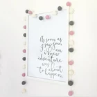 Гирлянда из шерстяного фетра для украшения детской комнаты, 2 см, 30 шт.