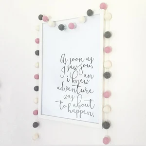 Гирлянда из шерстяного фетра для украшения детской комнаты, 2 см, 30 шт.