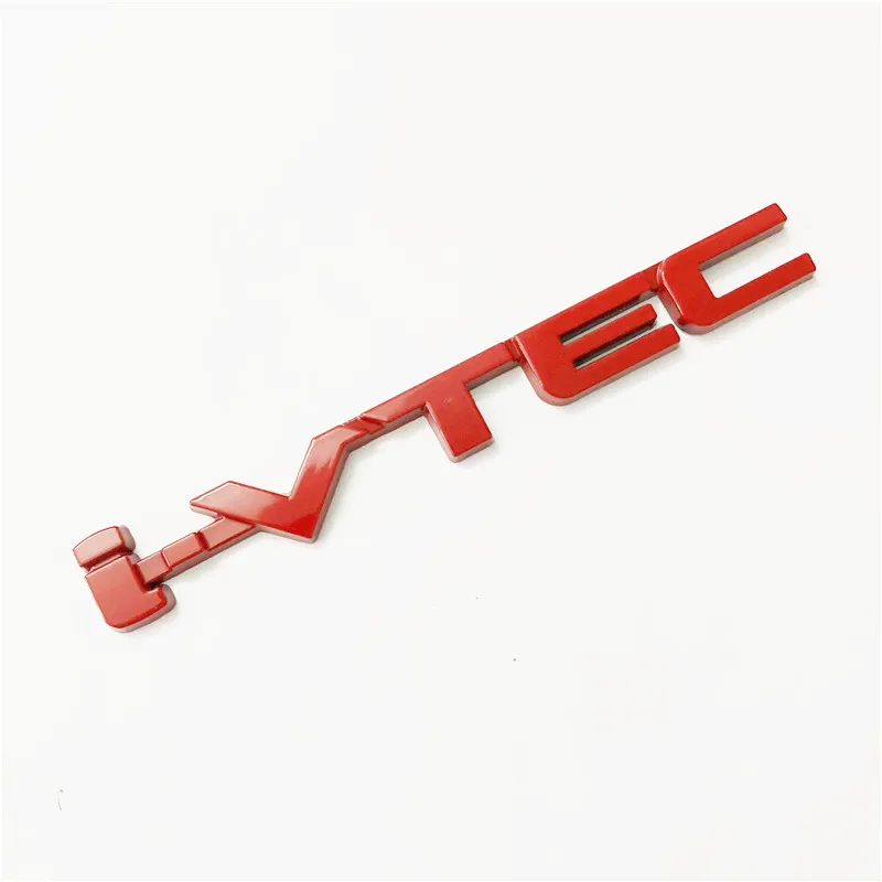 2x Автомобильная хромированная эмблема i VTEC IVTEC красная черная металлическая