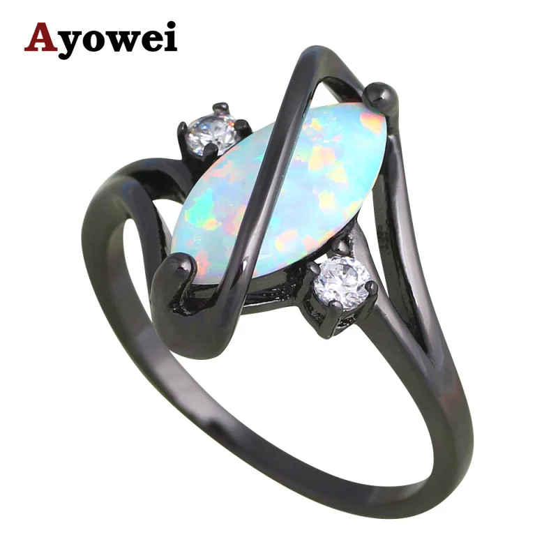 Черная пятница рождественские подарки Белый огненный опал модные украшения для