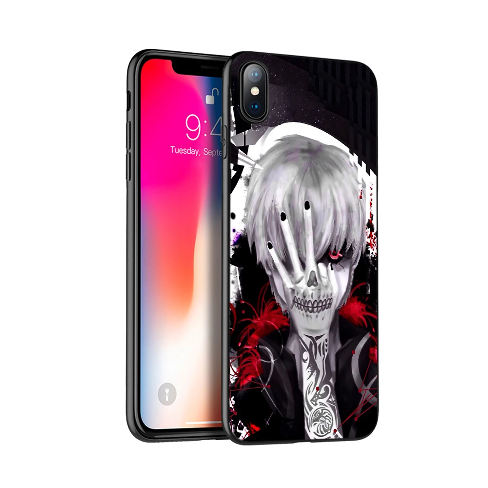 Черный ТПУ чехол для iphone 5 5S SE 6 6s 7 8 plus x 10 силиконовый XR XS 11 pro MAX case Tokyo Ghouls |