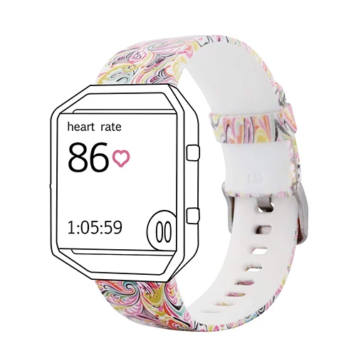 H Силиконовый ремешок для Fitbit Blaze мягкие резиновые спортивные запасной браслет ремешок Группа Fitbit Blaze Смарт часы малый/большой - Цвет: H