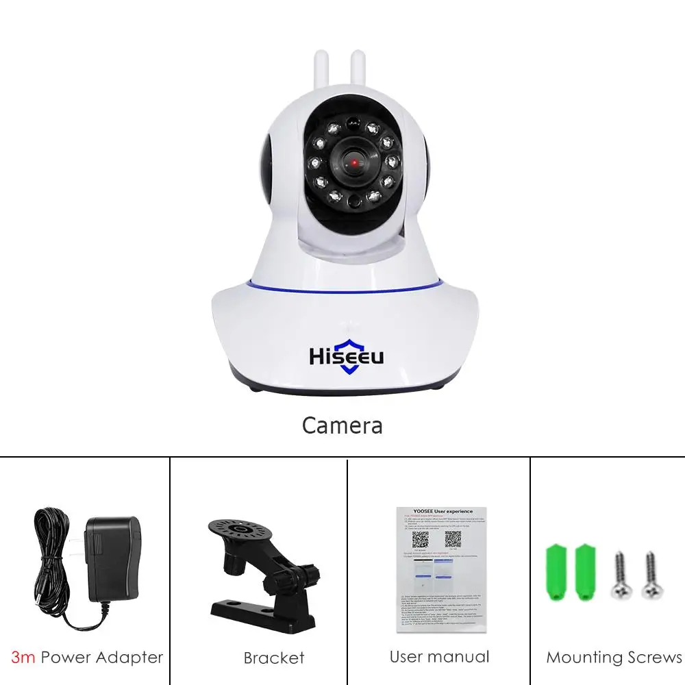 Hiseeu супер HD 1536P 1080P беспроводная WIFI камера IP 3MP домашняя охранная видеонаблюдения