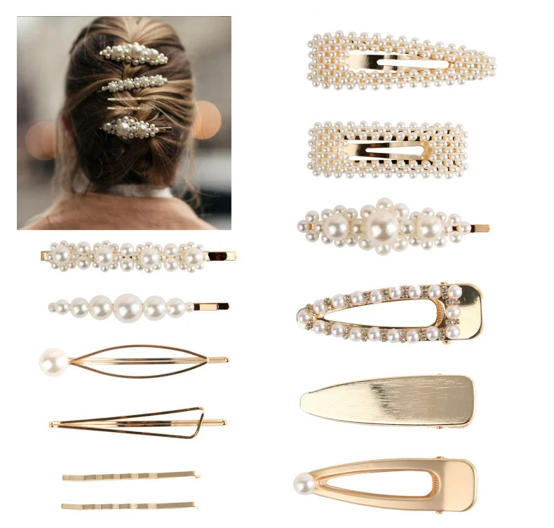 Женские богемные шпильки с жемчугом набор искусственным для свадебной вечеринки