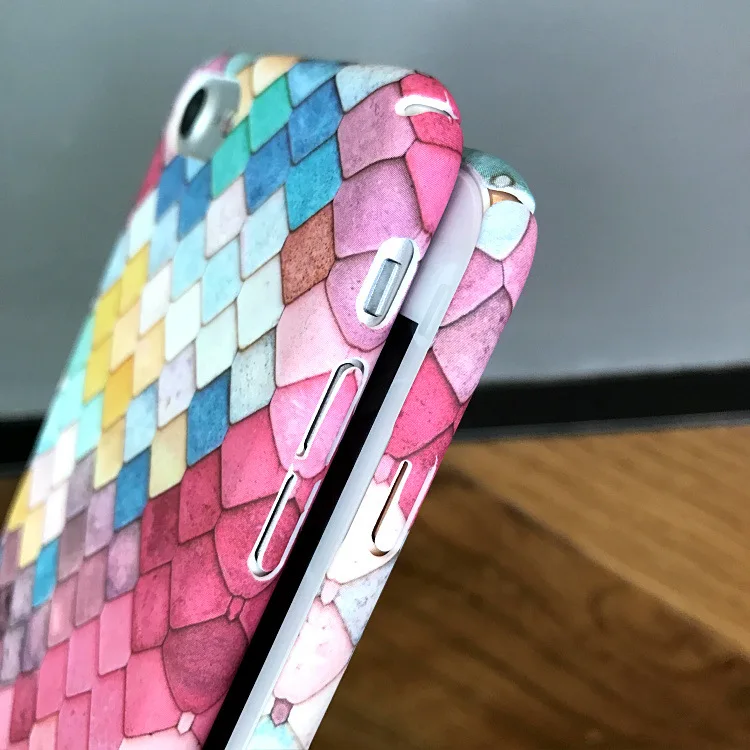 Жесткие 3D чехлы для iPhone 7 Plus 6 6S чехол с русалкой девочек в Корейском стиле цветной
