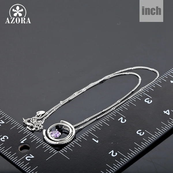 Азора белого золота Цвет Австрийские кристаллы Stellux кулон Цепочки и ожерелья