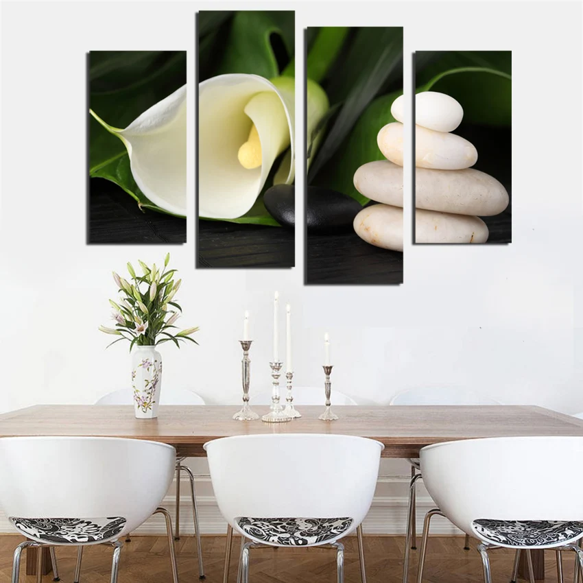 

Unframed 5 piece Modern Calla flower painting Abstract canvas art home decoration room Painting Canvas Print F1764