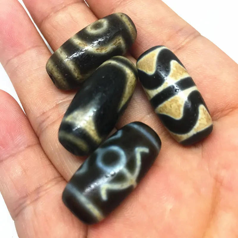 4 шт./лот бусины из натурального агата тибетского амулета для изготовления