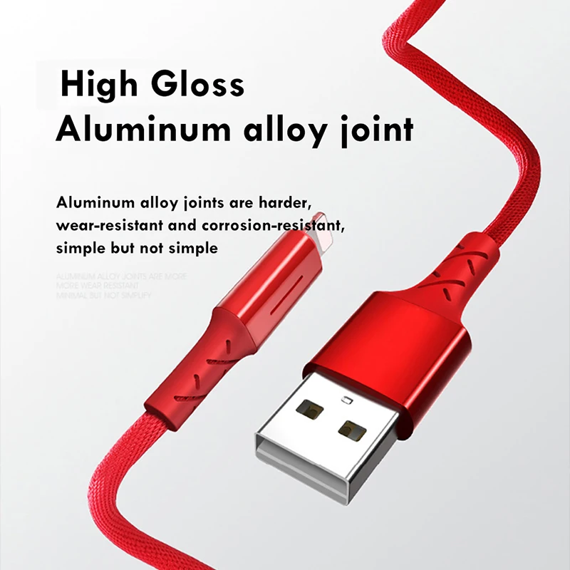 NOHON USB нейлоновый зарядный кабель для iPhone X 10 8 7 6 5 Plus XS MAX XR освещение шнур со