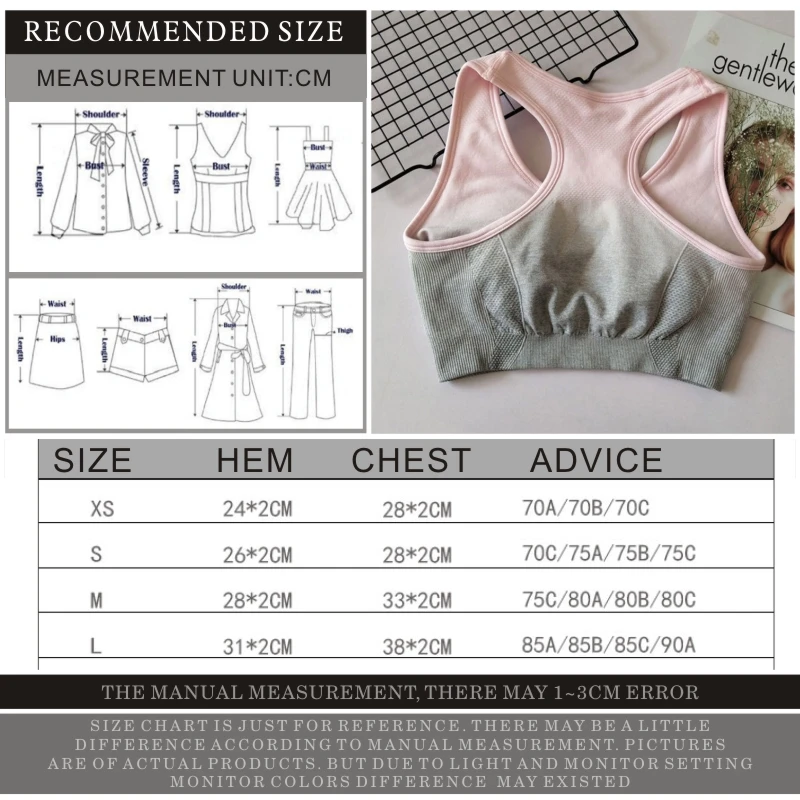 Бесшовный спортивный бюстгальтер FDBRO с эффектом омбре укороченный топ пуш-ап