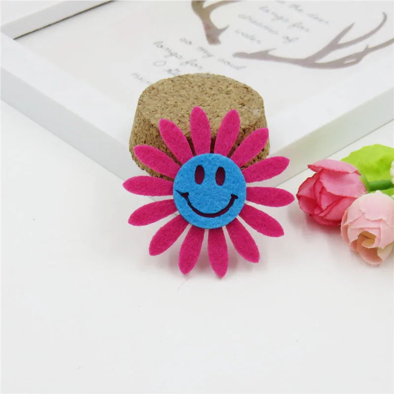 1 шт. милые эластичные резинки для волос со смайликом и подсолнухом девочек