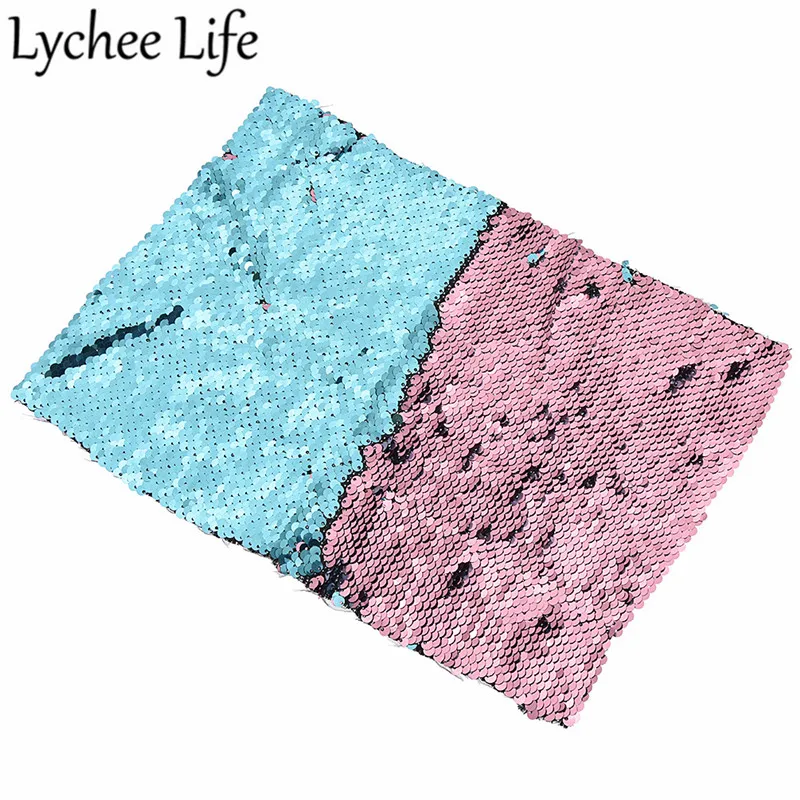 Lychee Life Двусторонняя блестящая ткань, цветная полиэфирная ткань, сделай сам, современная домашняя одежда, текстиль, швейная ткань, аксессуары