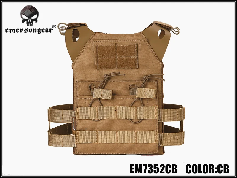 Vest CB Emersongear, JPC, тактический жилет для детей, с патрульным подшипником, с ремнем, Molle, боевой жилет, камуфляж, страйкбол, JPC, жилет, нагрудная установка - Цвет: Vest CB