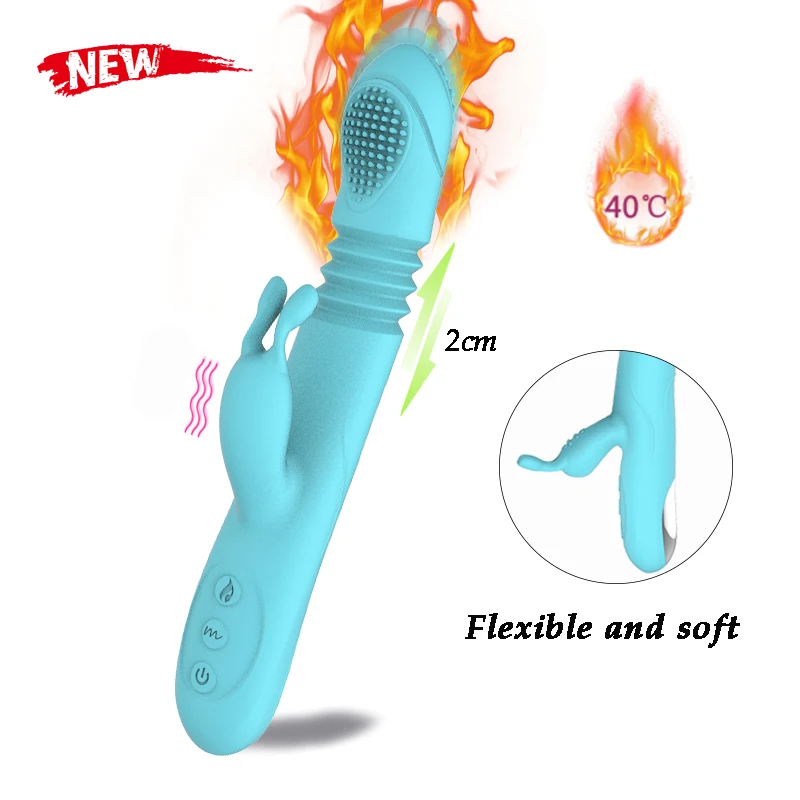 Фаллоимитатор вибратор в виде кролика 10 режимов подогрев эротическая секс