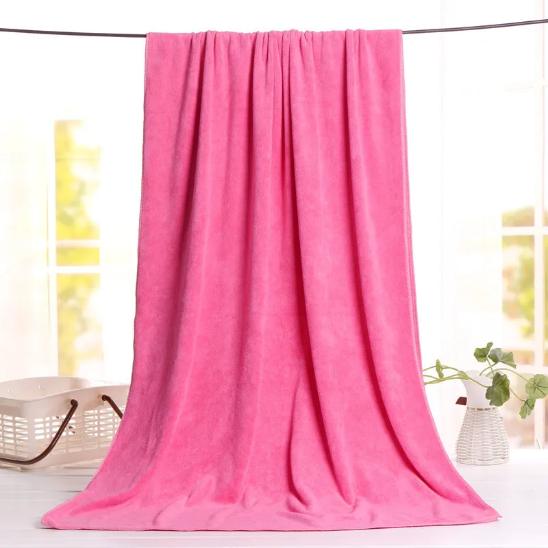 dark pink Супер Абсорбент микрофибры Полотенца Ванна Полотенца 580g 180*80 см супер толстые лагер Полотенца Красота салон, отель халат пляжные Полотенца s - Цвет: dark pink
