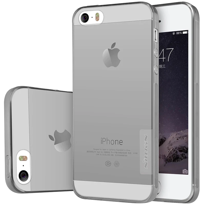 for iPhone 5 NILLKIN Ultra Thin Transparent Nature TPU Case Apple SE 5S 4.0&quotinch Clear Soft Silicone Back Cover |