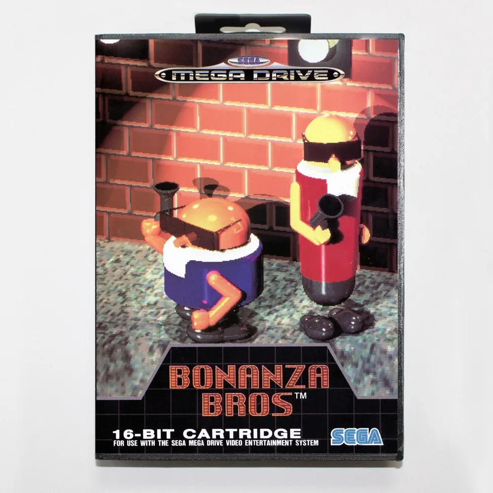 Bonanza Bros игровой картридж 16 бит MD карточная игра с коробку для Sega игры Mega Drive Genesis |