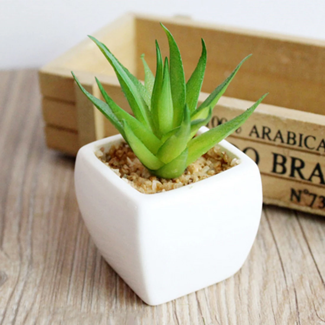 SURWISH набор из 4 моделирование суккулент Искусственный Комнатные растения бонсай