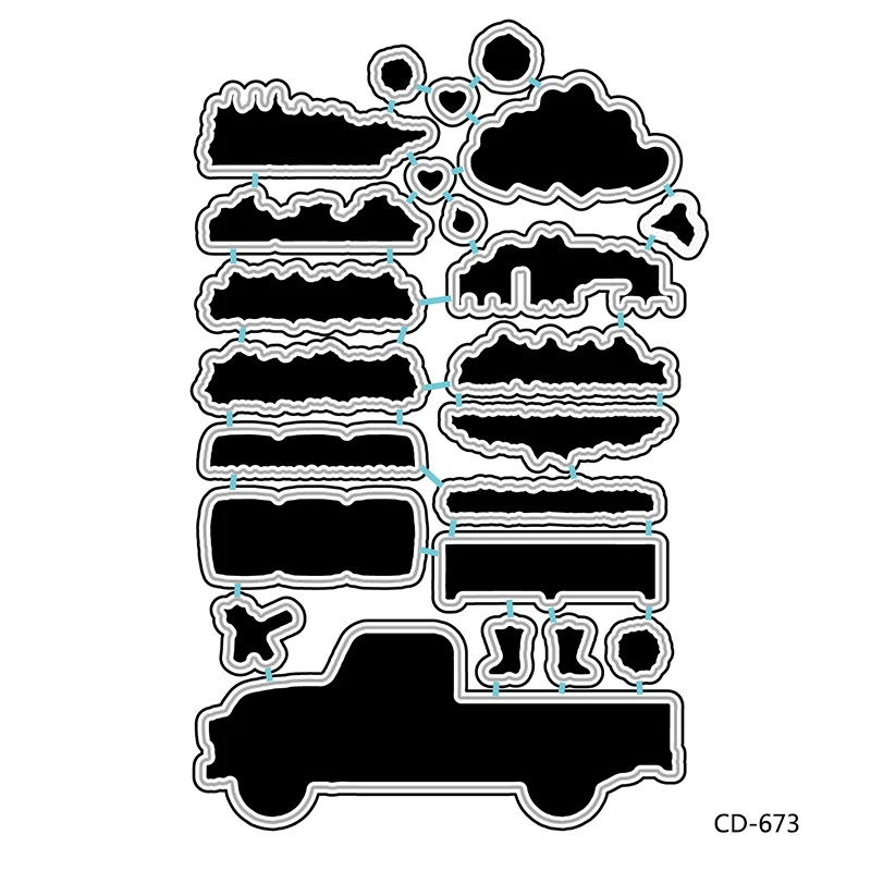 

Christmas Pine Tree Cutting Dies and Stamps for DIY Scrapbooking Photo Album Decoretive DIY Paper Card Embossing Stencial