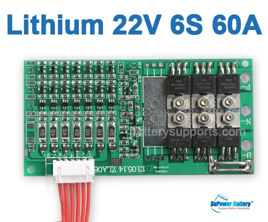 SuPower 6S 22 2 V 21 6 25 60A литий ионная LiPo батарея система управления BMS баланс PCB IC чип