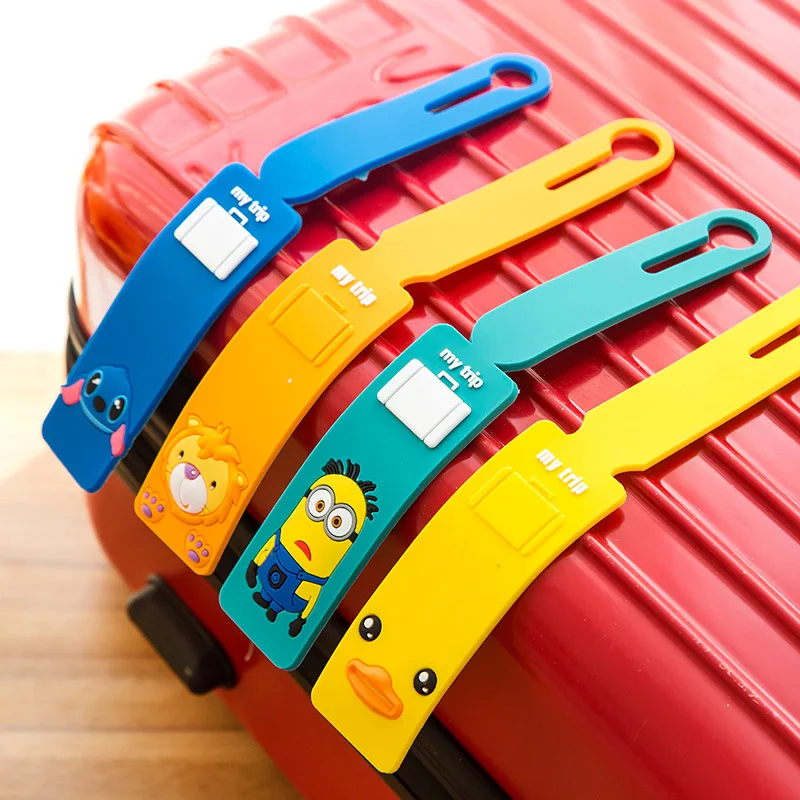 2PCS Free shipping Travel Accessories Luggage Tag Silica Gel Suitcase ID Addres Holder Baggage Boarding Tags Portable Label