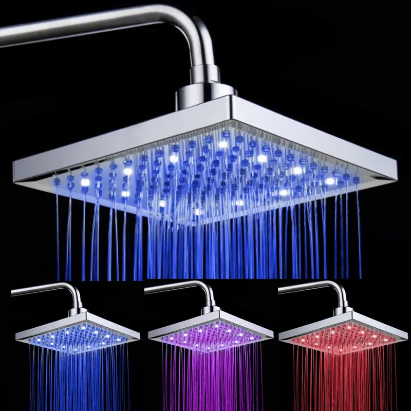 

LED Shower Head Water Power RGB Handheld Temperature Sensor Light Shower Head No Battery Bathroom Accessories Energy Saving