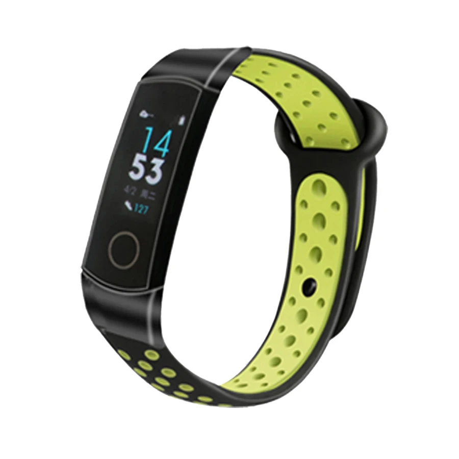 Силиконовый ремешок для Honor Band 4 standard Edition, двойной цветной спортивный браслет, браслет для huawei Honor Band 4 5, аксессуары для ремня