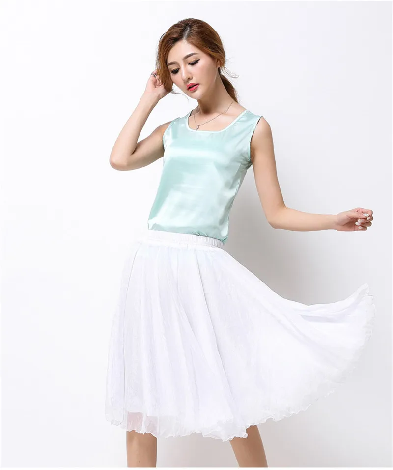 Женская винтажная юбка-пачка с высокой талией длинная белая плиссированная